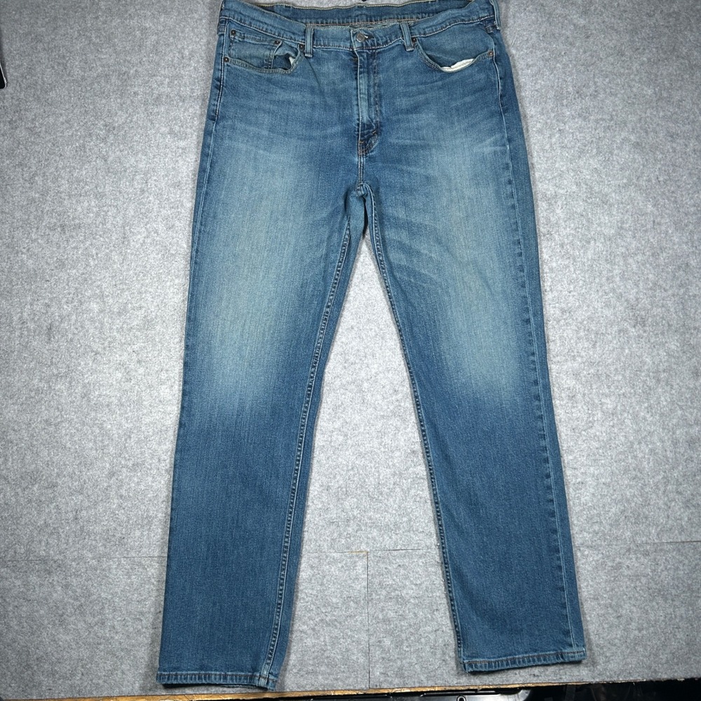 Levi's Denim Jeans Mens 38x34‎ Blue 505 Regular Fit Straight Leg Casual